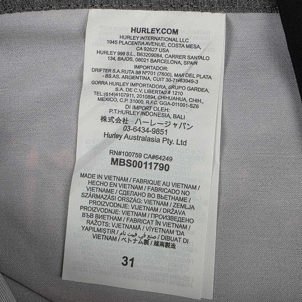 Hurley Phantom NASCAR Finishline Eco Board Shorts Mens 31‎ Racecar Graphic New - Picture 12 of 14